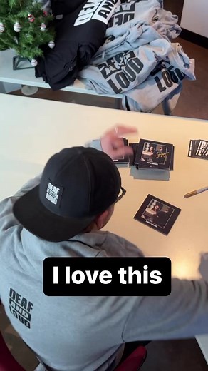 19K views · 818 reactions | Autographing CD’s in 2022! 落…. Can’t autograph a stream! 浪蘭ID: Sean Forbes is autographing Little Victories Super Deluxe CD’s with a gold sharpie with gray Deaf And Loud Hoodies piled up next to Deaf And Loud Shirts. DEAFANDLOUD.COM | Sean Forbes | Facebook