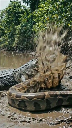 battle crocodile with python