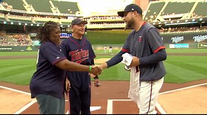 Tonight we honor the legendary Billy Peterson, who has given so much to the St. Paul baseball community for more than 5 decades. Thank you Billy! | Minnesota Twins