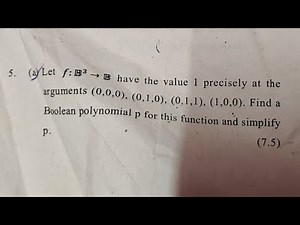 Discrete Mathematics PYQs solved | Sem 3 | Boolean Polynomial | DU | Bsc. maths
