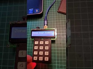 démo clavier codé et rfid avec menu arduino