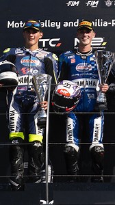 4.3K views · 52 reactions | Double delight for GV Tamoil Racing in the #Stock ECh race at Misano! 卵亂 Iker García extended his championship lead with a brilliant second win of the season, while Alberto García secured his first-ever podium in the championship!  #RoadToMotoGP | FIM MotoJunior World Championship | Facebook