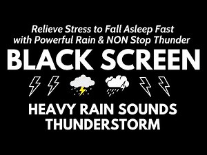Relieve Stress to Fall Asleep Fast with Powerful Rain & NON Stop Thunder Sounds | SLEEP Instantly