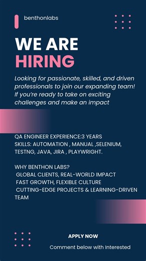 IT Job Alert 🔔 Node.js Developer & QA Engineer Hiring #shorts #itjobs #jobalert #1000subscriber