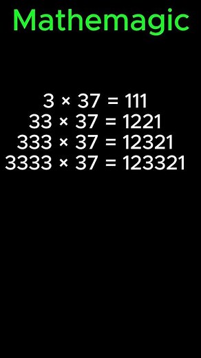 👉3333333 × 37 Pattern Will Blow Your Mind 🤯🔥#math#tricks#viral#awesome #wow#nepal