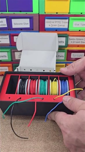 3D Printed a Gridfinity Wire Spool Holder for my 20 AWG Wire