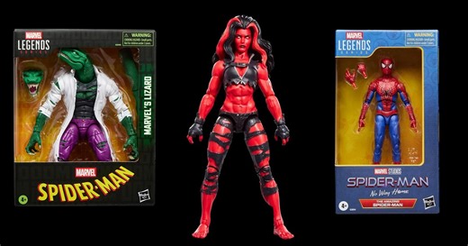 Amazing Spider-Man, Red She-Hulk and Lizard Marvel Legends Series figures unveiled by Hasbro
