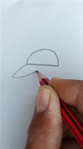 Easy Cap Drawing 🧢 | Simple Pencil Sketch #shorts