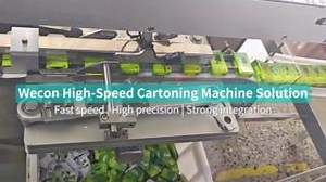 Wecon high-speed cartoning machine solution with Wecon PI series...