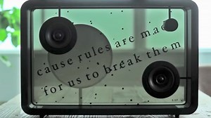 Clear glass speaker magically displays animated lyrics to match nearly any song