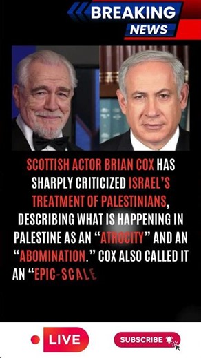 Brian Cox Makes Strong Statement On Palestine