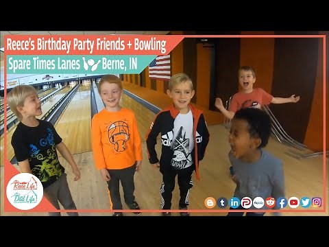 Reece's Bowling Birthday Party at Spare Time Lanes Bowling Alley in Berne Indiana