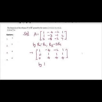 dimension of the Vector space
