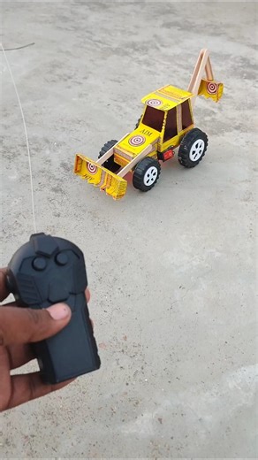 DIY Matchbox RC JCB Tractor 🚜 | Homemade Remote Control Tractor #shorts #youtubeshorts