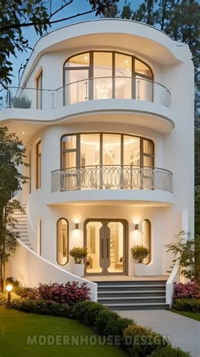 American Modern 3-Storey House. #modernhouse #smallhouse #luxuryhomestour