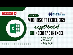 #9 | MS Excel 365 Tutorial in Telugu | Illustration Group in MS Excel 365 Telugu