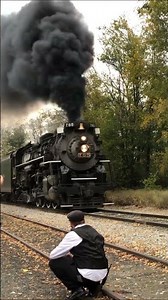 NKP 765 Belches black smoke in Ray, IN