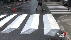 Outremont uses street art to slow down drivers