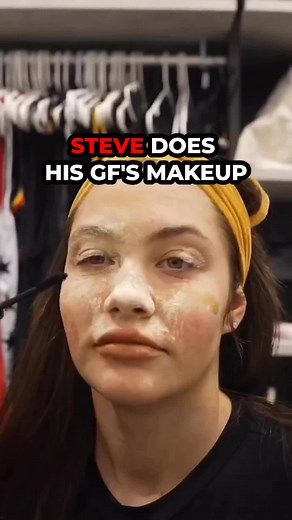 #stevewilldoit does his girlfriend #celinasmith makeup