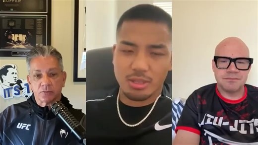 14K views · 614 reactions | Joshua hit me with the 6–7 combo right in the middle of our interview and I’m still trying to recover. This kid is sharp inside and outside the Octagon. #joshuavan Watch full podcast here: https://www.youtube.com/watch?v=hr5xfeYi3Tw | Bruce Buffer | Facebook
