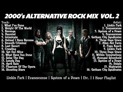 2000's Alternative Rock Mix #2 - 1 Hour Playlist - Linkin Park, Evanescence, Etc. 🔥