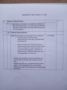 6. Research Methodology6.1 Primary Data CollectionState the ... | Filo