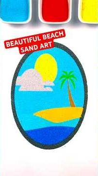 Colourful Beach Scene Sand Art 🏖️🌈 | Satisfying & Relaxing Sand Art Creation ASMR #asmr #sandart