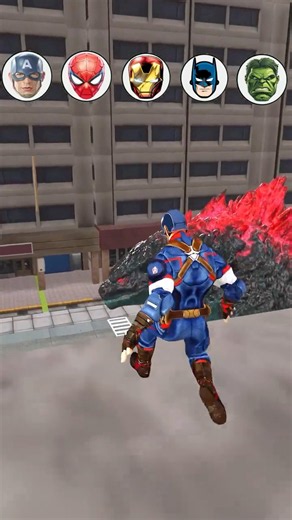 Spider-Man Solo Parkour on the Head of Godzilla vs Hulk, Iron Man, Captain America, Batman👑🧗 ♂️
