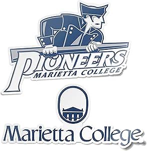 Desert Cactus Marietta College Sticker Pioneers Vinyl Decal Laptop Water Bottle Car Scrapbook (4 Inch Set V2)