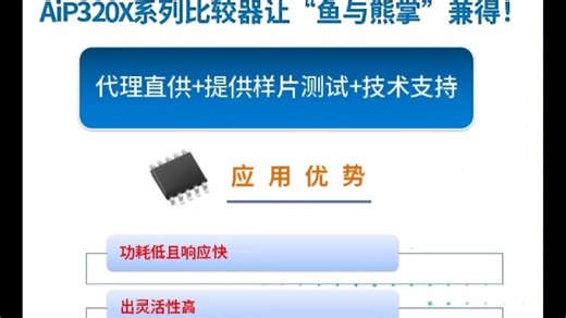 【国产品牌】中微爱芯AiP3205/5B/6/8：50ns极速响应 95uA微功耗，AiP320X系列比较器让“鱼与熊掌”兼得！