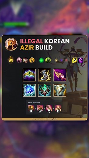 Surprising Tank Azir build coming from 🇰🇷 Have you tried it already? #leagueoflegends #riotgameslol #riotgamesleagueoflegends #lolguide