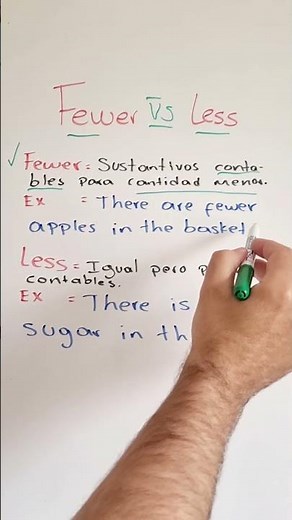 Fewer vs. Less en Inglés: Diferencias clave y cuándo usarlos 🍎🍚