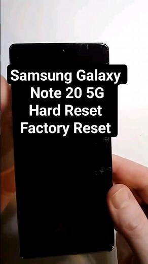 Samsung Galaxy Note 20 5G Hard Reset Factory Reset Wipe & Clean in 39 sec. The Fastest Way Video