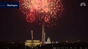 Fourth of July fireworks illuminate Washington Monument