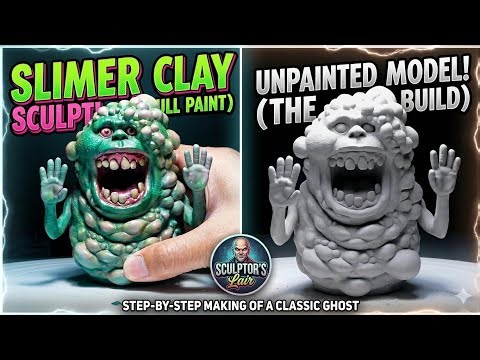 How to Make a Realistic Slimer from Clay | Step-by-Step Sculpting