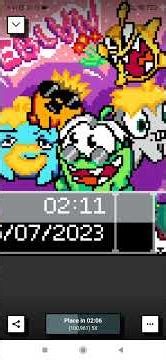 Changing of time in r/place 2023