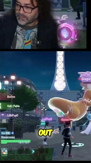 Pokemon Battle Street Drama: Gyarados Faints & Tackle Wins! #shorts