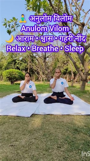 अनुलोम विलोम—मन शांत, नींद गहरी।#AnulomVilom#Pranayama#DeepBreathing #SleepBetter#YogaDaily#MindCalm