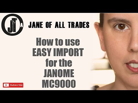 How to create embroidery using Easy Import for the Janome MC9000 in 2020