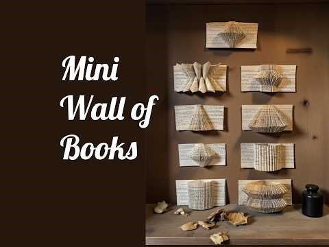 Mini Book Wall, Beginner Book Folding Patterns
