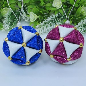 104K views · 2.1K reactions | Easy and amazing Christmas ball ornaments made from glitter foam paper crafts instructions for decorating Christmas trees. DIY Christmas Decoration Ornaments. | DIY Crafts & Art | Facebook