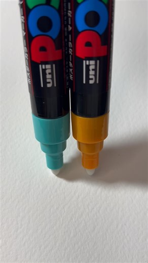 Activating the golden yellow and pastel green POSCA markers!#posca #drawing #artsupplies