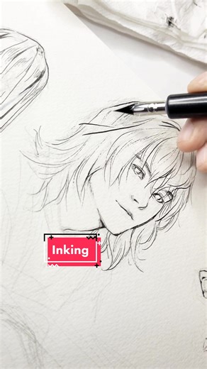 haven't been really active on social media lately but let me show you some bits of my inking process as I draw some random characters 🖤 Tools: Talens indian ink G nib pen (zebra) #inking #art #ink #tradicionalartist #foryou #dippenart #drawing