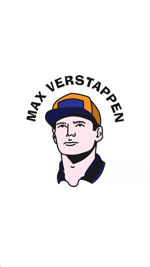 Max Verstappen Minimalist Vector Line Art Portrait Illustration #art #vector #illustration