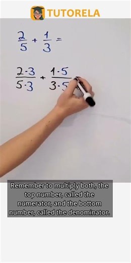 Fraction Addition Made Easy: 2/5 + 1/3 Explained #Math #OperationsWithFractions #SimpleFractions