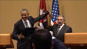 Obama's awkward Cuban handshake