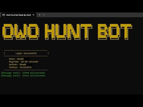 OwO Auto Farming / Auto Hunting Bot | Ahad