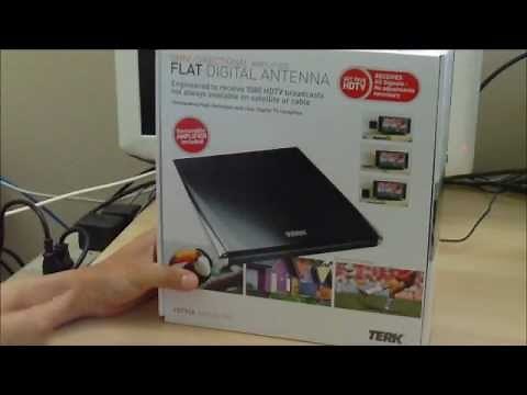 Terk FDTV2A HDTV Indoor Antenna Unboxing, Setup, Test - Part 1