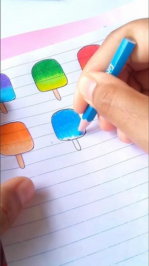 How do I color an ice cream cone using a gradient? What colors should I use? ❓