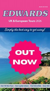 ✨ Exciting News! Our brand new brochure is here! ✨ It’s here! Our new 2026 brochure, filled with amazing holidays, over 100 NEW tours and your favourite destinations. 💙 Keep an eye on your doormat… then put your feet up, grab a cuppa and dive in to find your favourite new tour! 👉 Give us call and book for 2026 today! Llantrisant 01443 202048 | Llansamlet 01792 274444 Or book online at edwardsholidays.co.uk | Edwards Coaches